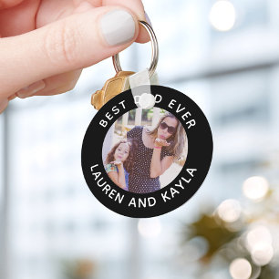 Bester Vater je   Moderner Minimaler Foto Vater Co Schlüsselanhänger