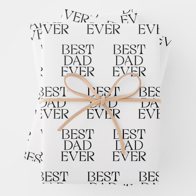 Bester Vater je Moderner Vatertag Geschenkpapier Set (Beispiel)