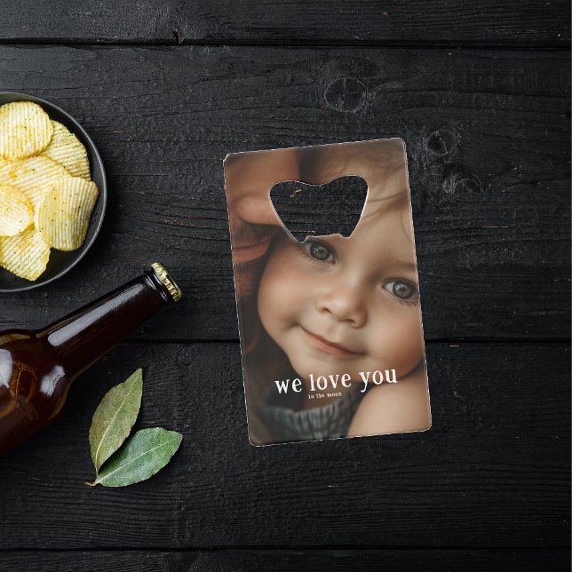 Bester Vater je | Modernes 2 Foto Geldbeutel Flaschenöffner (Von Creator hochgeladen)