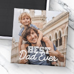 Bester Vater je Modernes Cooles Stitch-Foto Magnet<br><div class="desc">Dieses einfache und moderne Design besteht aus Serifen und kursiver Typografie und fügt ein individuelles Foto hinzu</div>