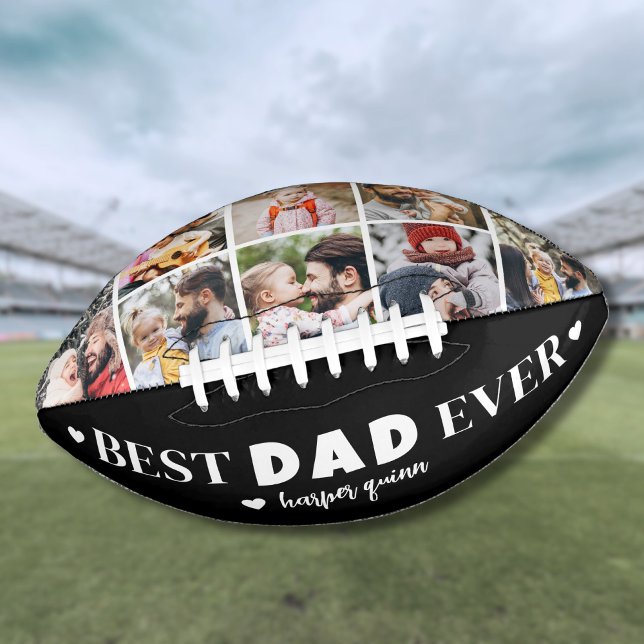 Bester Vater je Modernes Foto Football (Best Dad Ever Modern Photo Football)