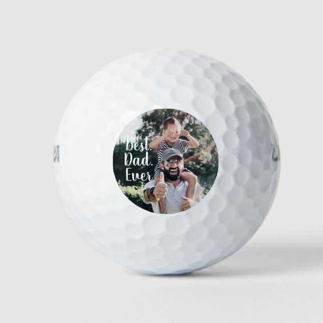 Bester Vater je Modernes Foto Golfball (Vorderseite)