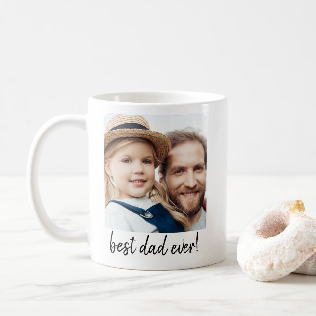 Bester Vater je Modernes Foto Kaffeetasse (Mit Donut)