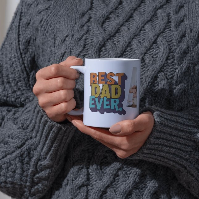 Bester Vater je Modernes Foto Vatertag Tasse (Von Creator hochgeladen)