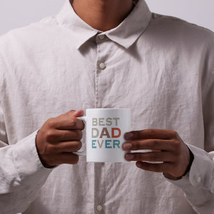 Bester Vater je Modernes Foto Vatertag Tasse