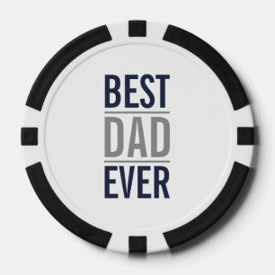Bester Vater je   Modernes Minimalistisch Pokerchips