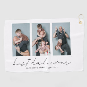 Bester Vater je Modernes Multi-Foto Golfhandtuch
