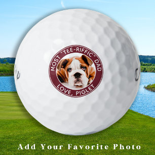 Bester Vater je Modernes Personalisiertes Foto für Golfball