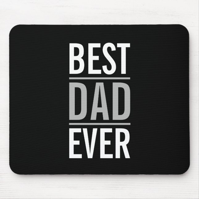 Bester Vater je | Modernes Schwarz Mousepad (Vorne)