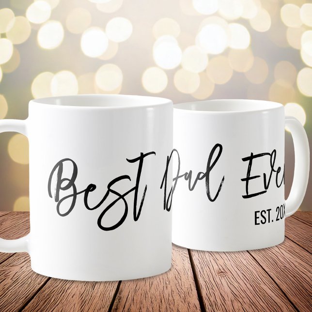 Bester Vater je Modernes Skript Personalisiert Kaffeetasse (Von Creator hochgeladen)