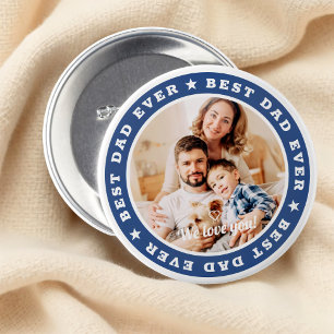Bester Vater je Modernes Star Custom Foto Button