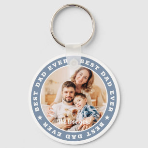 Bester Vater je Modernes Star Custom Foto Schlüsselanhänger
