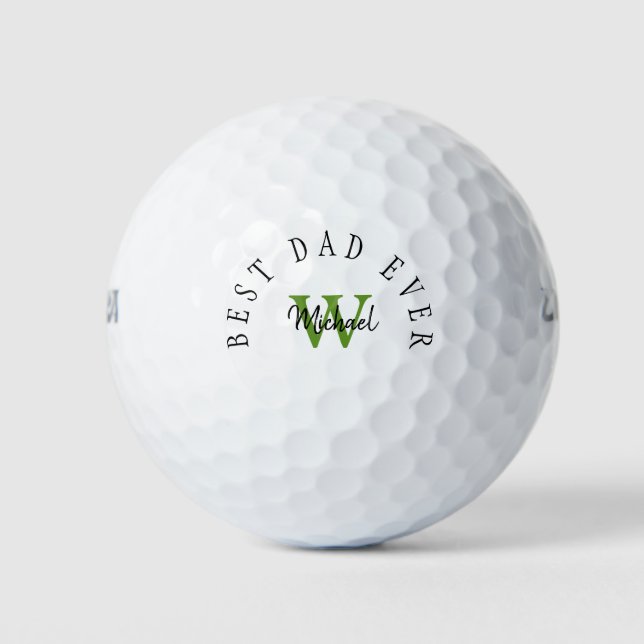 Bester Vater je Monogramm Golfball (Vorderseite)