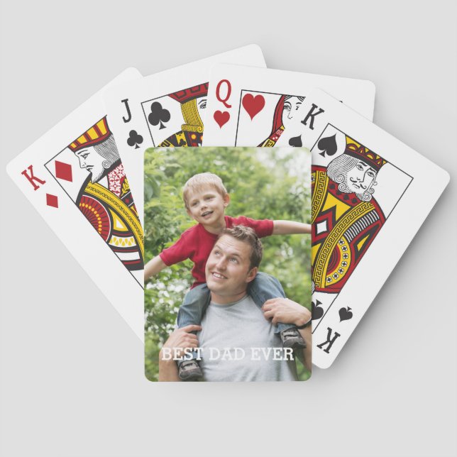 Bester Vater je nach Kundenwunsch Spielkarten (Rückseite)
