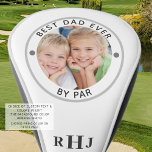 BESTER VATER JE NACH PAR-Foto Monogramm Golf Headcover<br><div class="desc">Erstellen Sie für den Golfbegeisterten mit dem aufbereitbaren lustigen Golf-Sprichwort BEST VATER EVER BY PAR Ihre eigene personalisierte, maßgeschneiderte Foto-Kopfdecke und personalisiert mit seinem Monogramm und einem Bild. ÄNDERUNGEN: Ändern Sie den Textstil, die Farbe, die Größe und die Platzierung des Schriftartes bzw. die Rahmen- und Punktfarben in EDIT - die...</div>