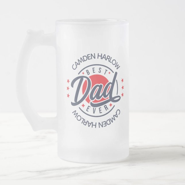Bester Vater je Name Mattglas Bierglas (Links)