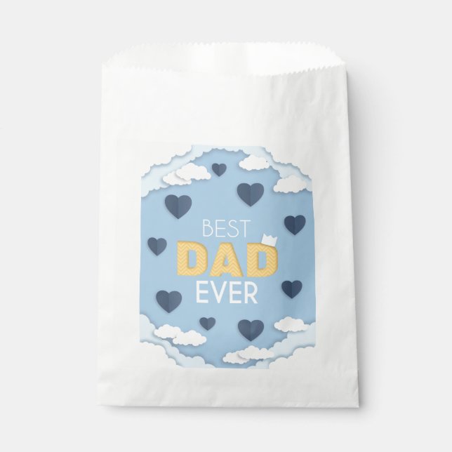 Bester Vater je Niedlicher Vater-Tag-Notebook Geschenktütchen (Vorderseite)