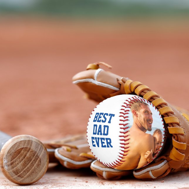 Bester Vater je Patriotic Red White Blue Foto Baseball (Von Creator hochgeladen)