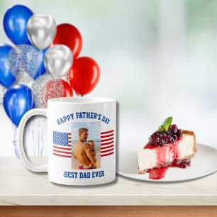 Bester Vater je Patriotic Red White Blue Foto Kaffeetasse
