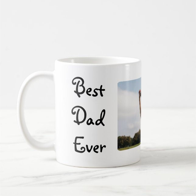 Bester Vater je Personalisiert 1 Foto Kaffeetasse (Links)