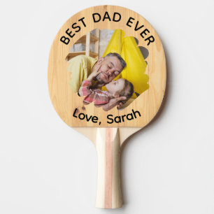 Bester Vater je Personalisiert Foto Vatertag Tischtennis Schläger