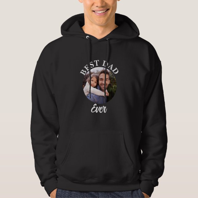 Bester Vater je Personalisierte Fotomodelle Hoodie (Vorderseite)