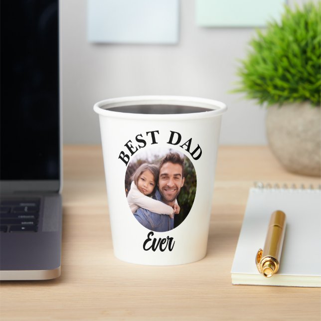 Bester Vater je Personalisierte Fotomodelle Pappbecher (InSitu)