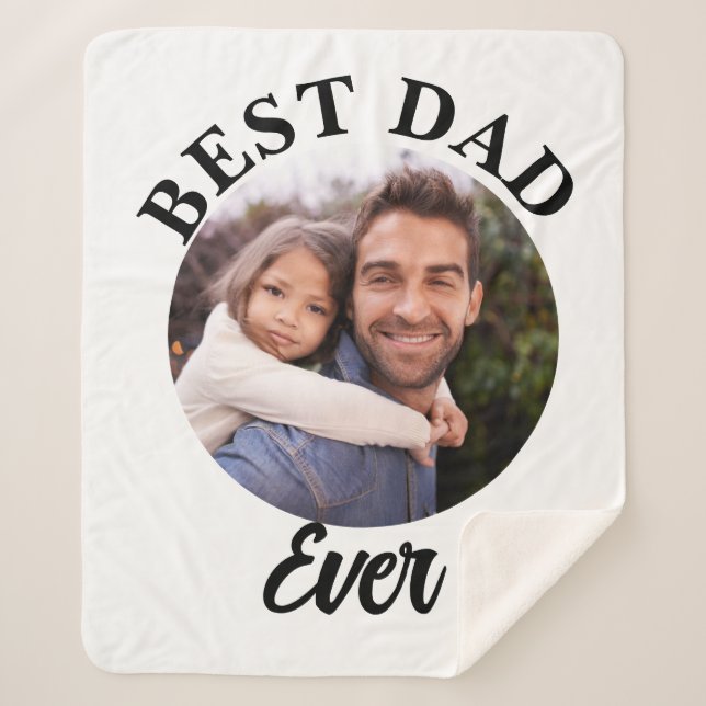 Bester Vater je Personalisierte Fotomodelle Sherpadecke (Vorderseite)