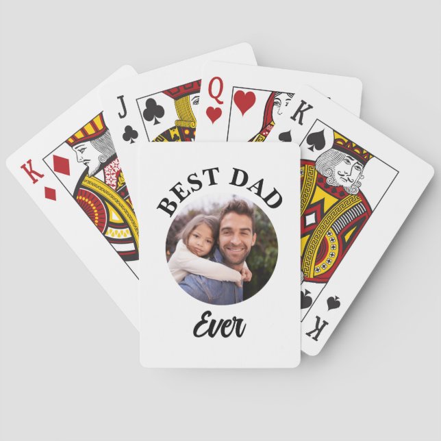 Bester Vater je Personalisierte Fotomodelle Spielkarten (Rückseite)
