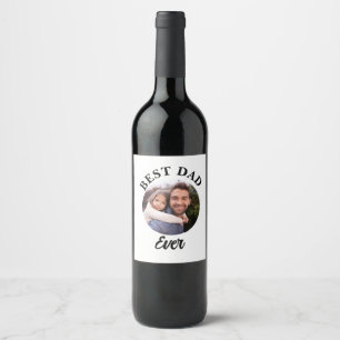 Bester Vater je Personalisierte Fotomodelle Weinetikett