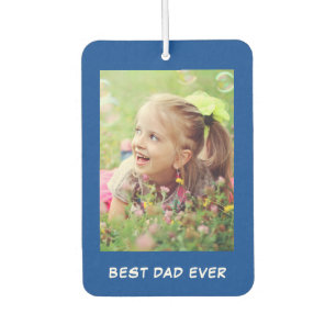 Bester Vater je Personalisierte Fotos Blau Autolufterfrischer