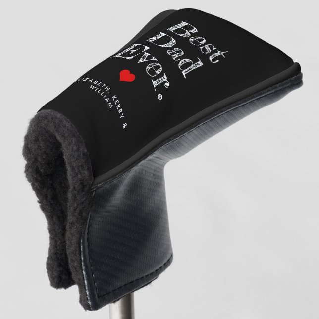 Bester Vater je Personalisierte Namen Golf Headcover (3/4 Vorderseite)