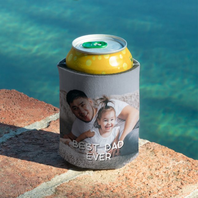 Bester Vater je Personalisiertes Foto Dosenkühler (In Situ Pool)