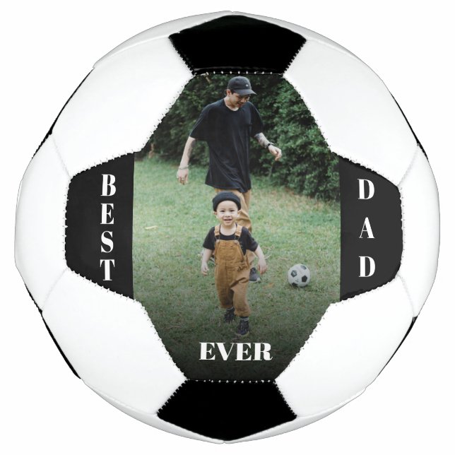 Bester Vater je Personalisiertes Foto Fußball (Vorderseite)