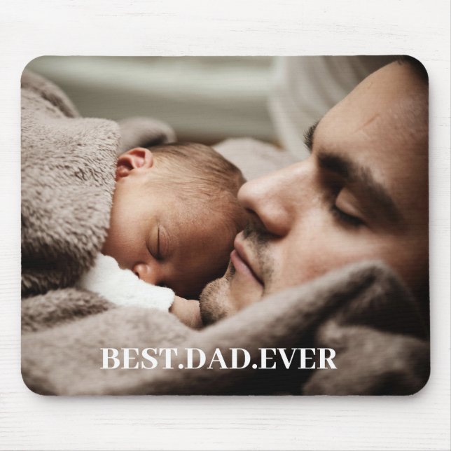 Bester Vater je Personalisiertes Foto Mousepad (Vorne)