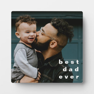 Bester Vater je Personalisiertes Foto Overlay Fotoplatte