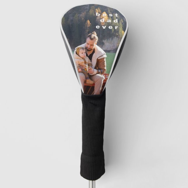 Bester Vater je Personalisiertes Foto Overlay Golf Headcover (Vorderseite)