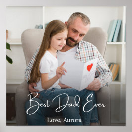 Bester Vater je Personalisiertes Foto Poster
