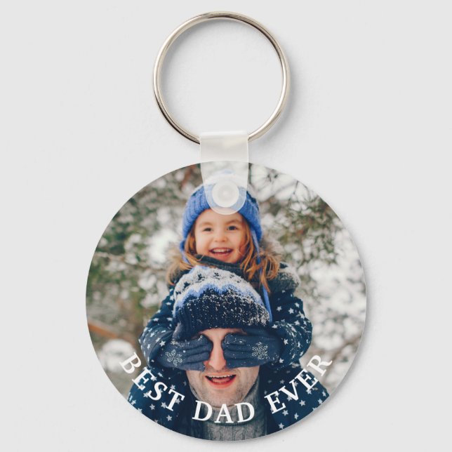 Bester Vater je Personalisiertes Foto Schlüsselanhänger (Vorderseite)