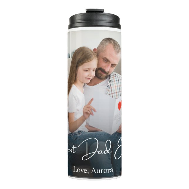 Bester Vater je Personalisiertes Foto Thermosbecher (Vorderseite)