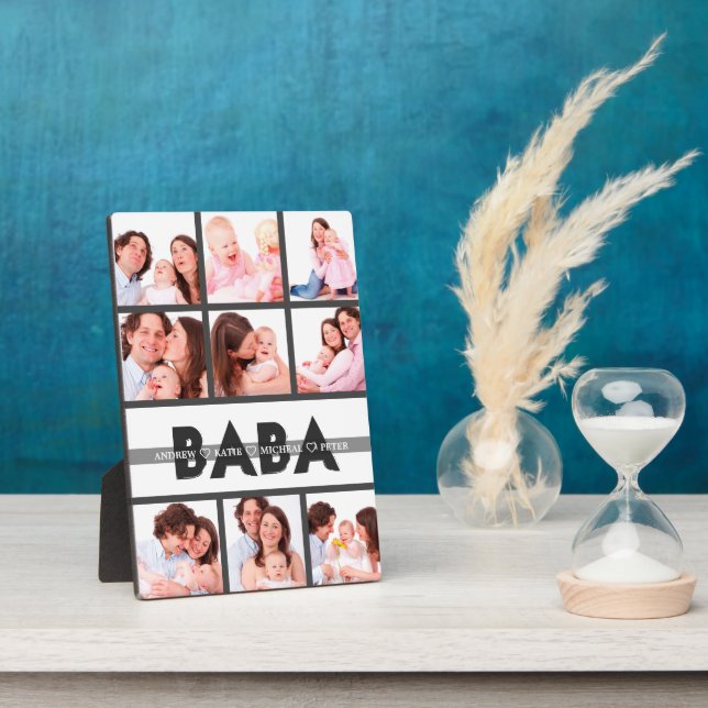 Bester Vater je, Personalisiertes Geschenk für 9 F Fotoplatte (Seite)
