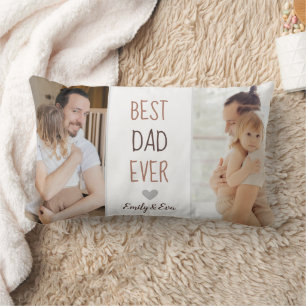 "Bester Vater je" Personalisiertes Throw-Kissen Lendenkissen
