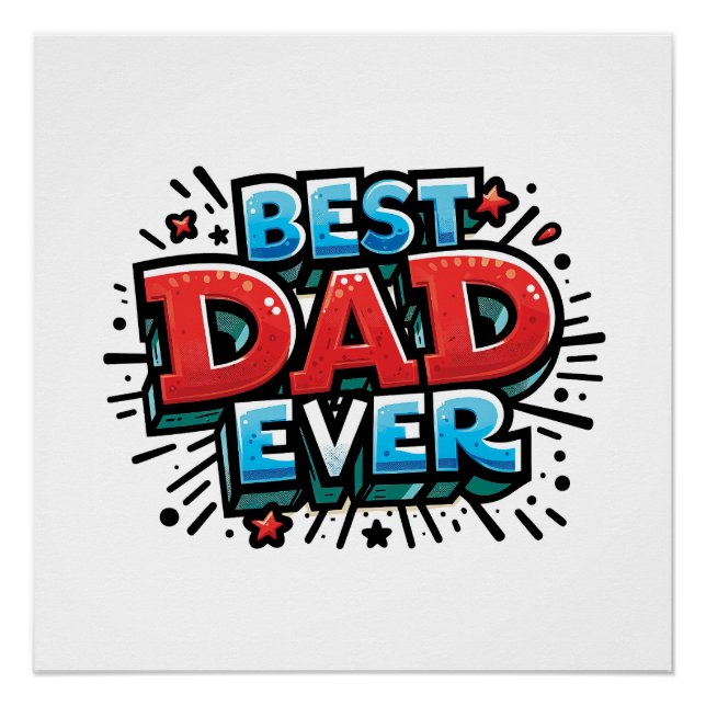 Bester Vater je Poster (Vorderseite)