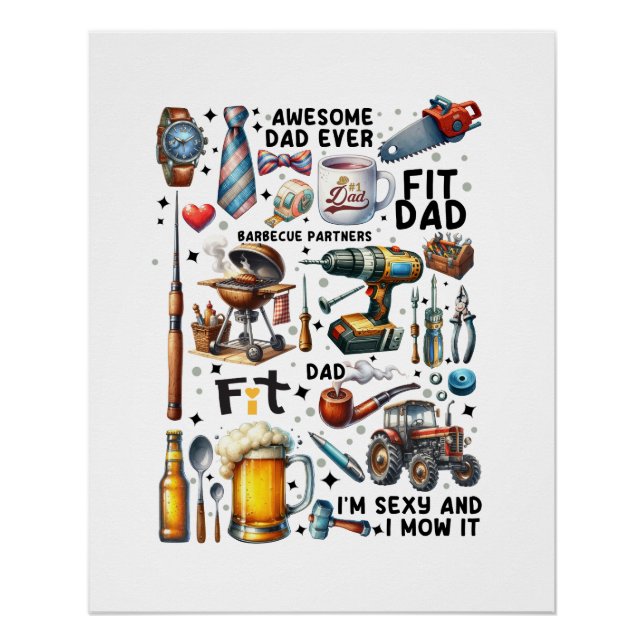 Bester Vater je Poster (Vorderseite)