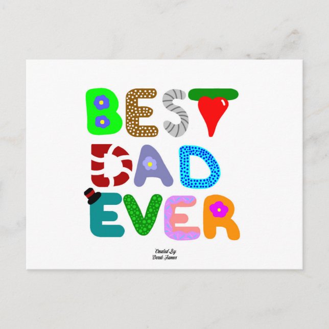 Bester Vater je Postkarte (Vorderseite)