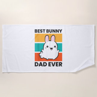 Bester Vater je Rabbit niedlicher Hase Strandtuch