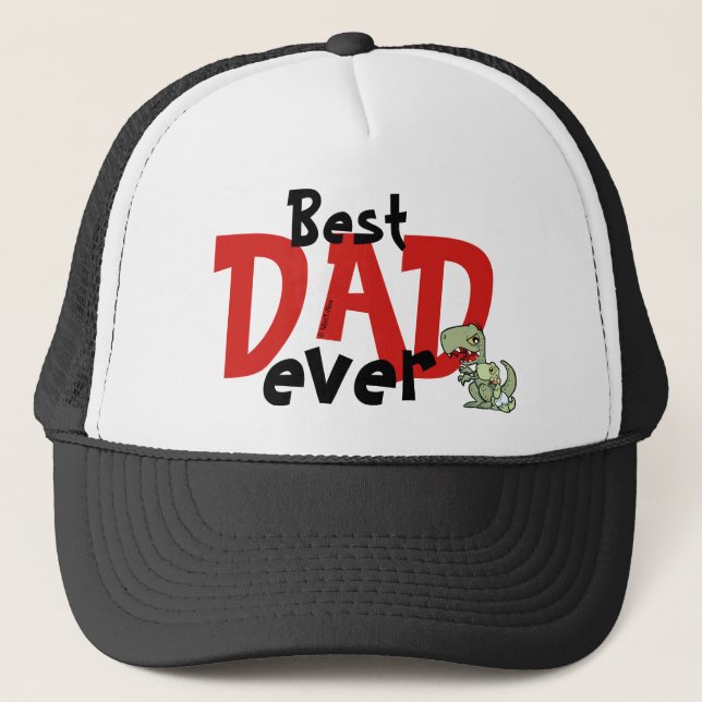 Bester Vater je Red Black Text Baby Boy Vater's Truckerkappe (Vorderseite)