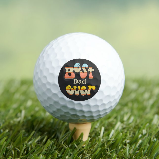 Bester Vater je Retro Golfball (Insitu T-Shirt)