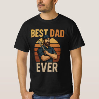 Bester Vater je Retro-Mechanik | Vatertag T-Shirt