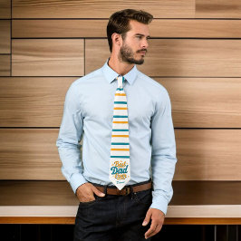 Bester Vater je | Retro Personalisiert Vatertag Krawatte